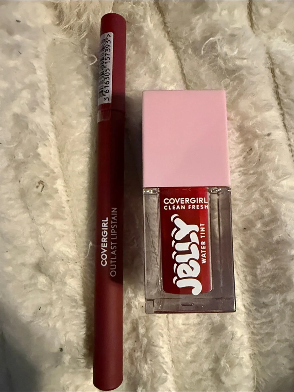 COVERGIRL Jelly Water Tint & Outlast Lipstain Duo in Red and Pink